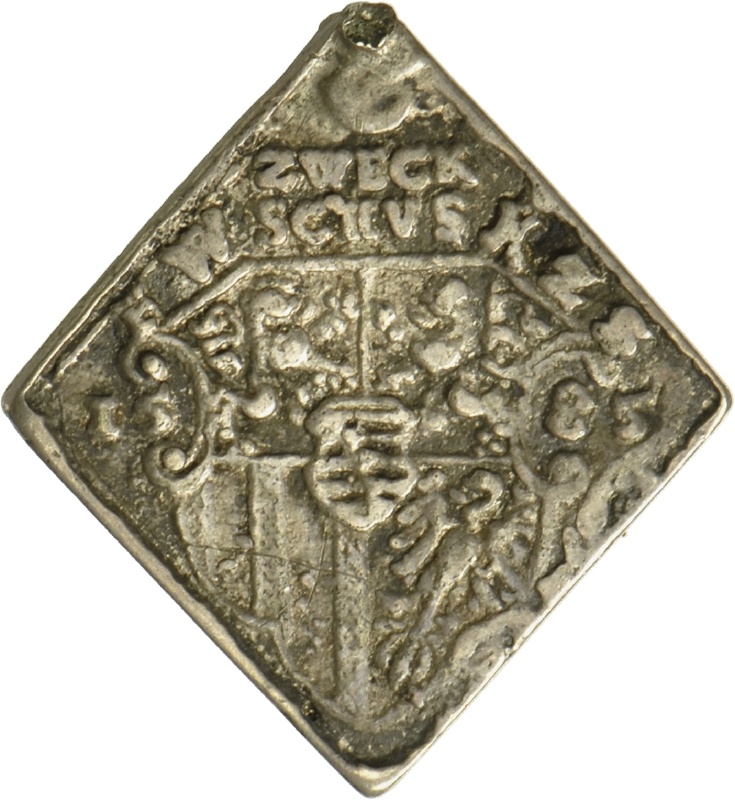 Preismedaille für das Schießen bei der Hochzeit von Herzog Friedrich Wilhelm I. von Sachsen-Altenburg und Sophia von Württemberg, 1585 (Landesmuseum Württemberg, Stuttgart CC BY-SA)