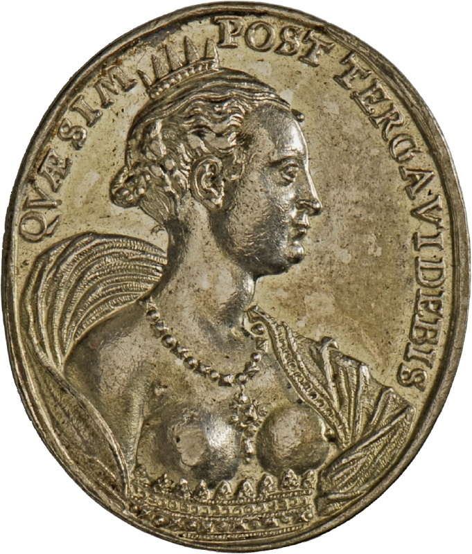 Memento Mori Medaille auf Anna Cathrine von Dänemark, 1634 (Landesmuseum Württemberg, Stuttgart CC BY-SA)