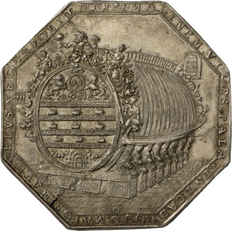 Achteckige Medaille auf das Große Heidelberger Fass, 1667 (Landesmuseum Württemberg, Stuttgart CC BY-SA)