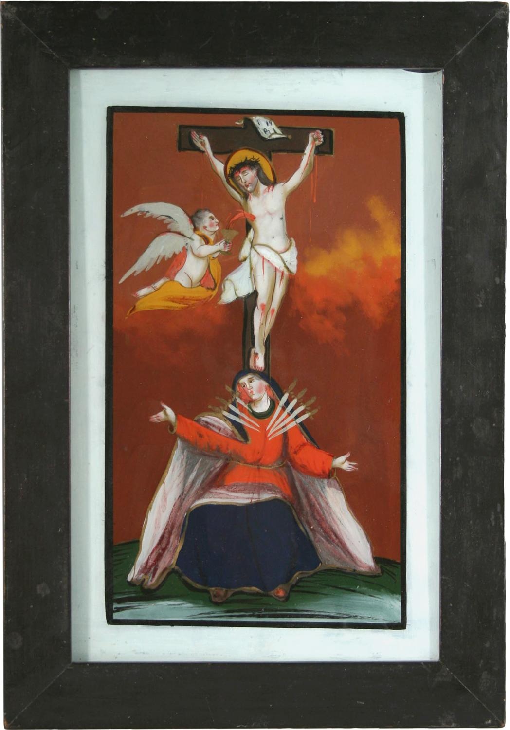 Maria der sieben Schmerzen unter dem Kruzifix (Altertumsverein 1851 e.V. Riedlingen CC BY-NC-SA)