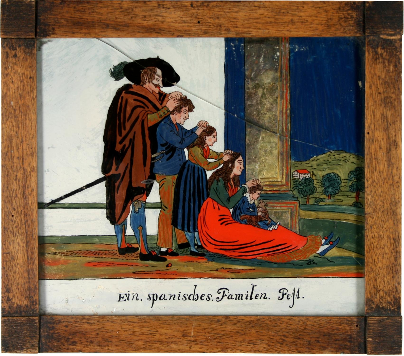 Joh. Nepomuk Engeßer: Ein spanisches Familienfest (Altertumsverein 1851 e.V. Riedlingen CC BY-NC-SA)