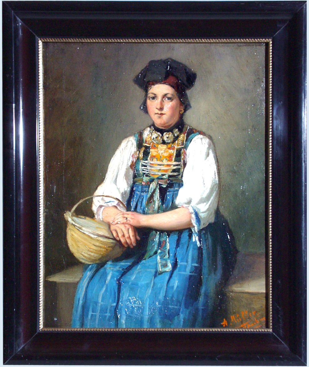 August Müller: Mädchen in oberbayerischer Tracht (Stadtmuseum Rottweil CC BY-NC-SA)
