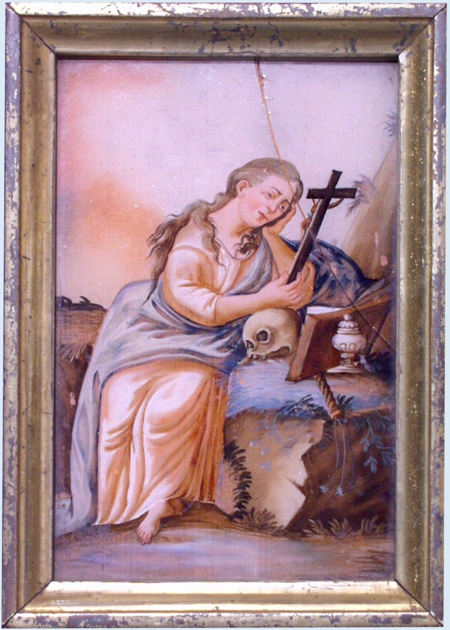 Hinterglasbild: Maria Magdalena (Stadtmuseum Rottweil CC BY-NC-SA)