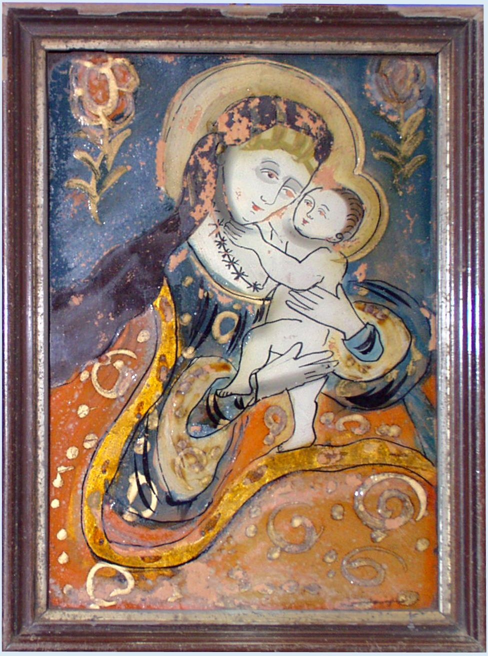 Hinterglasbild: Madonna mit Kind (Stadtmuseum Rottweil CC BY-NC-SA)