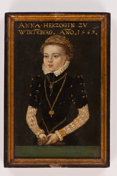 Miniaturporträt der Herzogin Anna von Württemberg (Landesmuseum Württemberg, Stuttgart CC BY-SA)