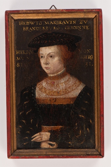 Markgräfin Hedwig von Brandenburg-Ansbach, geb. Herzogin von Münsterberg-Oels (Oels 1508 – 1531 Liegnitz) (Landesmuseum Württemberg, Stuttgart CC BY-SA)