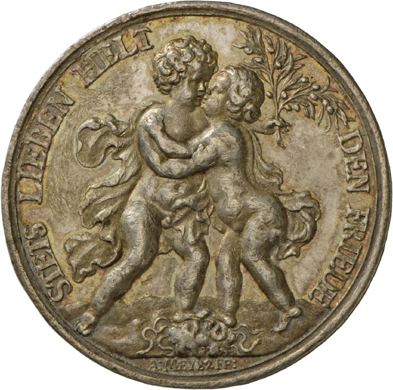 Medaille auf die Liebe von Anton Meybusch, 2. Hälfte 17. Jahrhundert (Landesmuseum Württemberg, Stuttgart CC BY-SA)
