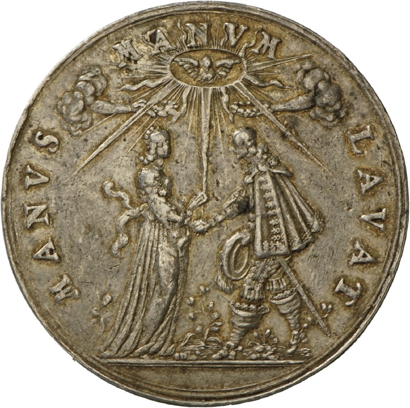 Medaille von Johann Reteke auf die Ehe, Ende 17. Jh. (Landesmuseum Württemberg, Stuttgart CC BY-SA)