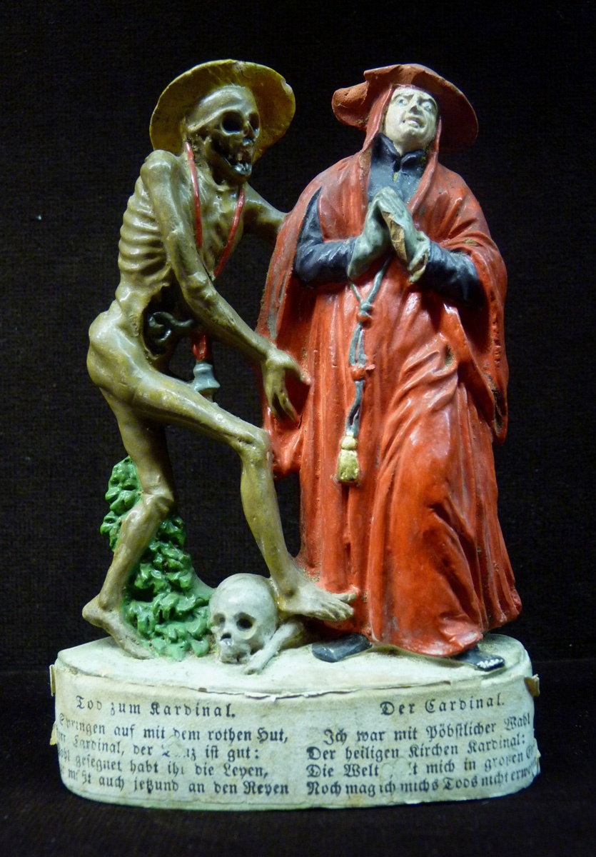 Tod mit Kardinal (Museum im Kornhaus Bad Waldsee CC BY-NC-SA)