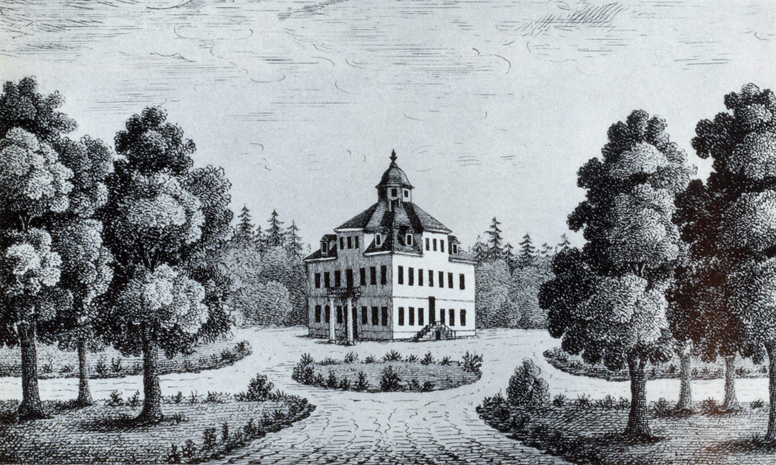 Johann Lipp: Ansicht von Schloss Lindich bei Hechingen (Hohenzollerisches Landesmuseum CC BY-NC-SA)