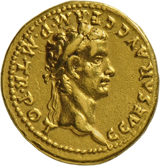 Aureus des Caligula mit Darstellung des Germanicus (Landesmuseum Württemberg, Stuttgart CC BY-SA)
