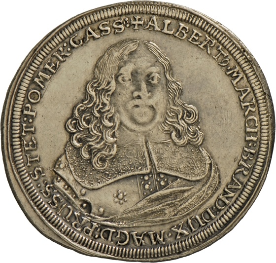 Sterbetaler des Markgrafen Albrecht II. von Brandenburg-Ansbach, 1667 (Landesmuseum Württemberg, Stuttgart CC BY-SA)