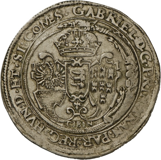 Taler des Fürsten Gabriel Báthory von Siebenbürgen, 1612 (Landesmuseum Württemberg, Stuttgart CC BY-SA)