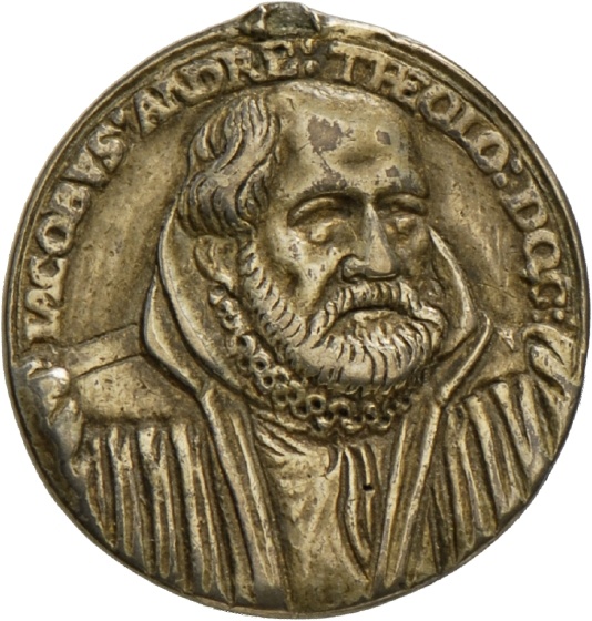 Medaille von Tobias Wolff auf den Theologen Jakob Andreä, 1577 (Landesmuseum Württemberg, Stuttgart CC BY-SA)