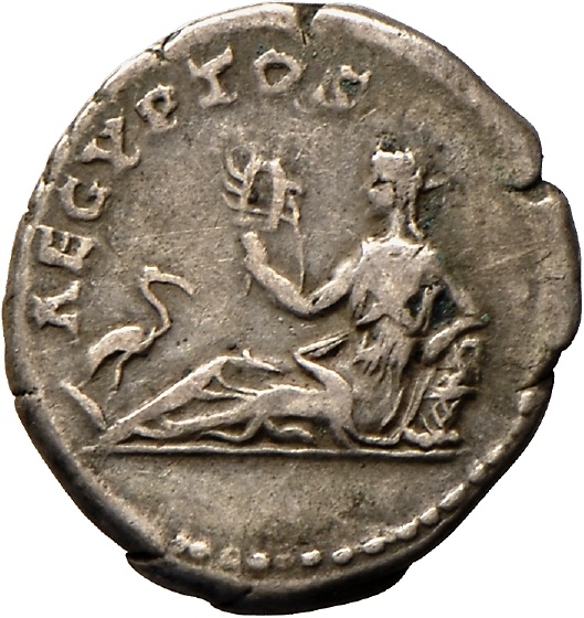 Denar des Hadrian mit der Darstellung der Aegyptos (Landesmuseum Württemberg, Stuttgart CC BY-SA)
