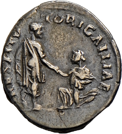 Denar des Hadrian mit Darstellung als Restitutor Galliae (Landesmuseum Württemberg, Stuttgart CC BY-SA)