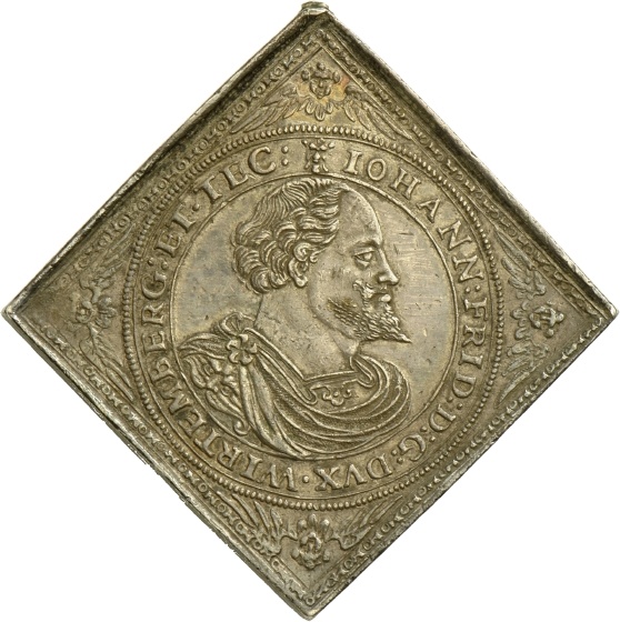 Doppeltaler-Klippe Herzog Johann Friedrichs von Württemberg, 1625 (Landesmuseum Württemberg, Stuttgart CC BY-SA)