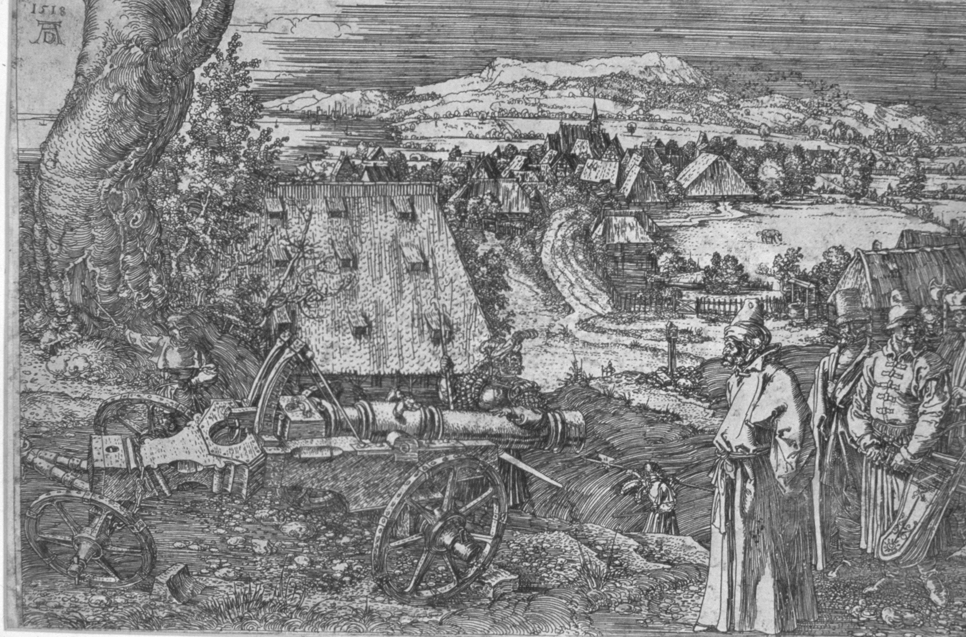 Albrecht Dürer: Die große Kanone (Städtisches Graphik-Kabinett Backnang CC BY-NC-SA)