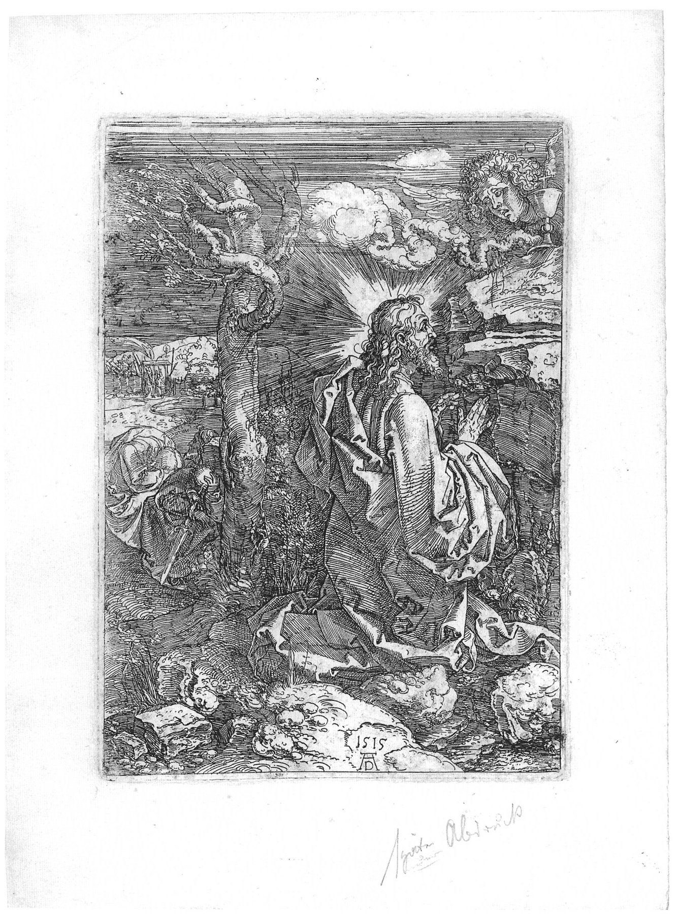 Albrecht Dürer: Christus am Ölberg (Städtisches Graphik-Kabinett Backnang CC BY-NC-SA)