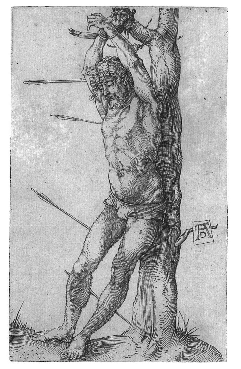 Albrecht Dürer: Hl. Sebastian (Städtisches Graphik-Kabinett Backnang CC BY-NC-SA)