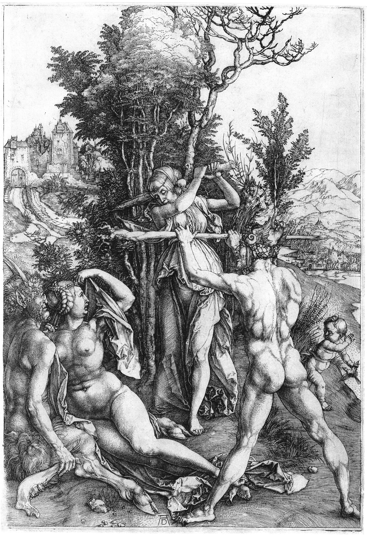 Albrecht Dürer: Herkules am Scheidewege (Städtisches Graphik-Kabinett Backnang CC BY-NC-SA)