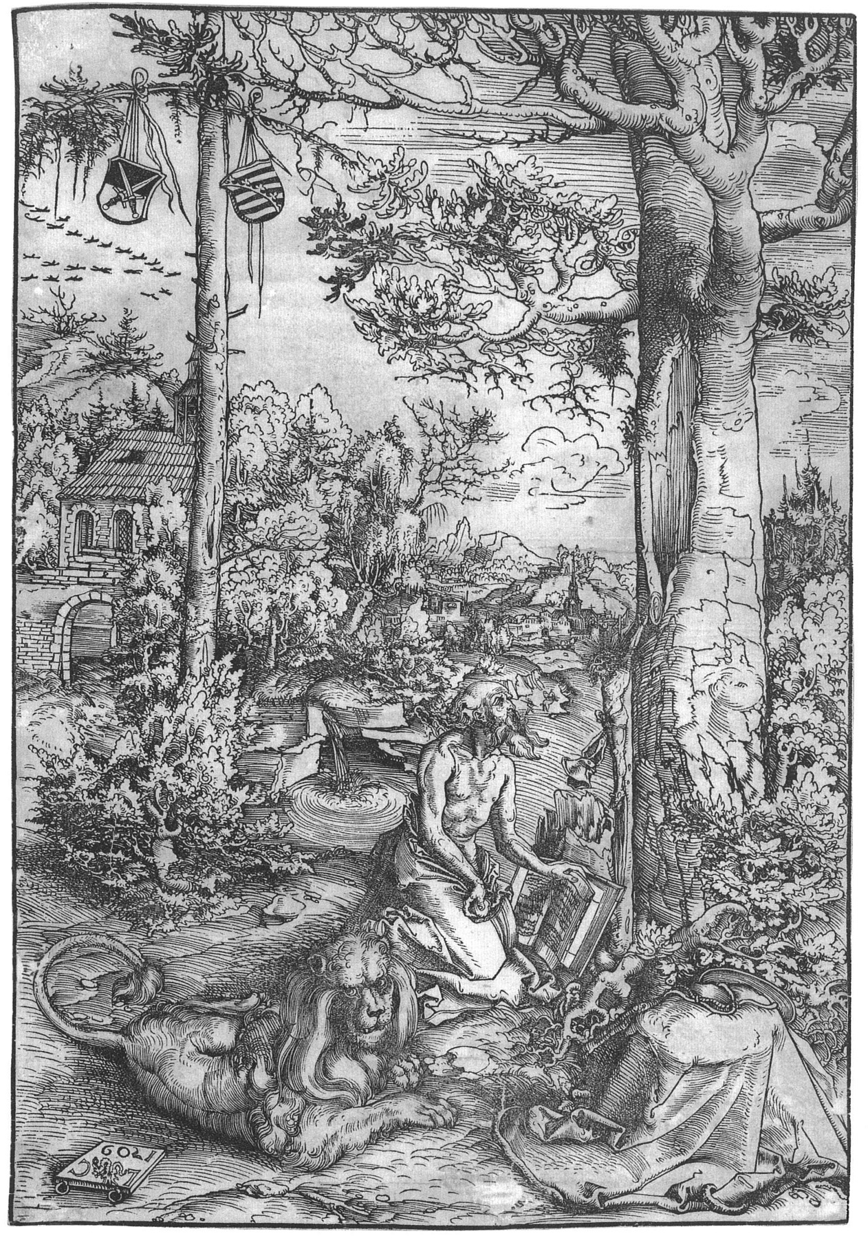 Lucas Cranach d. Ä.: Büßender Hieronymus (Städtisches Graphik-Kabinett Backnang CC BY-NC-SA)