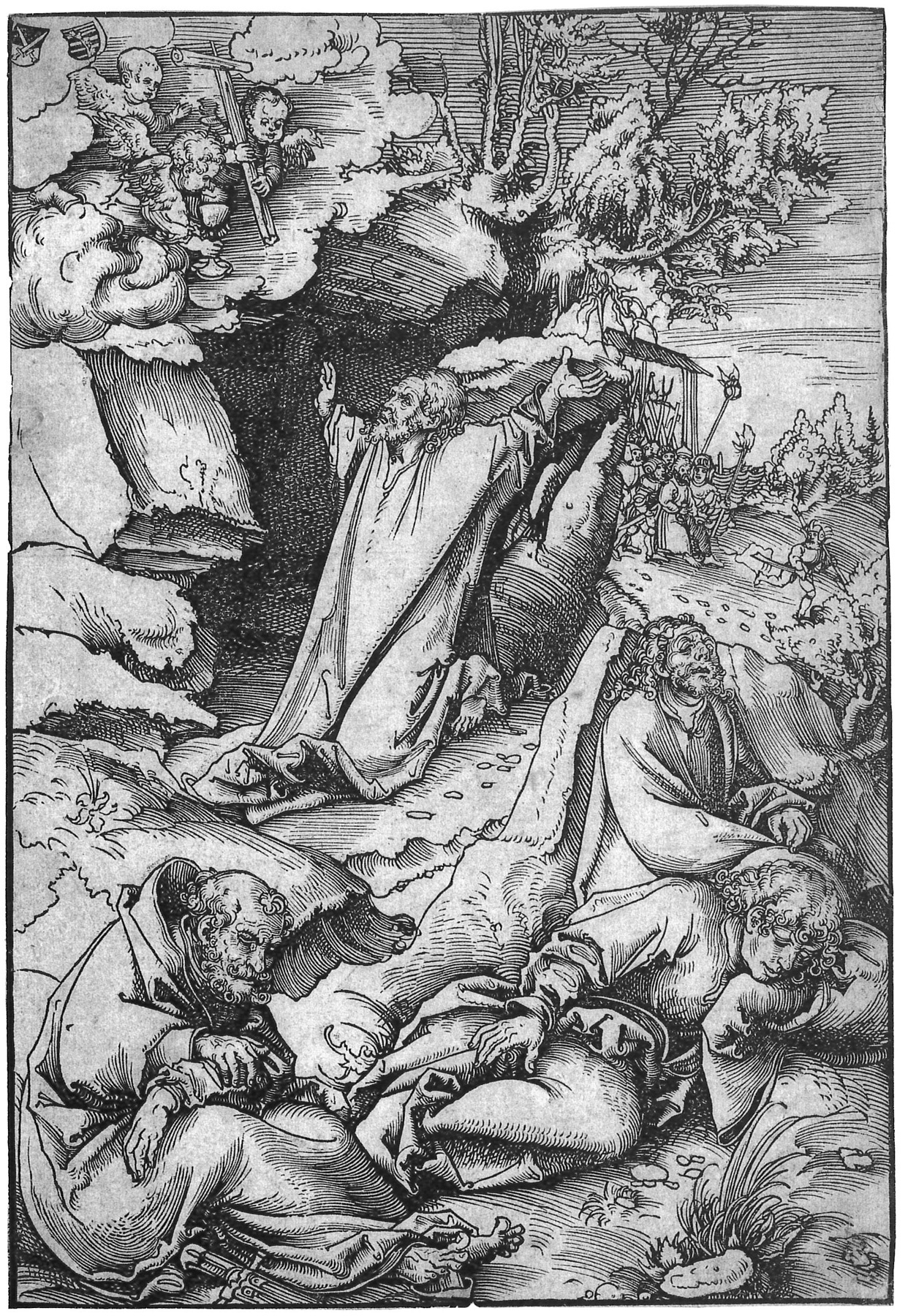Lucas Cranach d. Ä.: Christus am Ölberg (Städtisches Graphik-Kabinett Backnang CC BY-NC-SA)