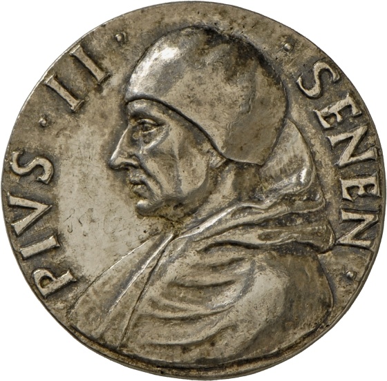 Medaille auf Papst Pius II., Mitte 15. Jahrhundert (Landesmuseum Württemberg, Stuttgart CC BY-SA)