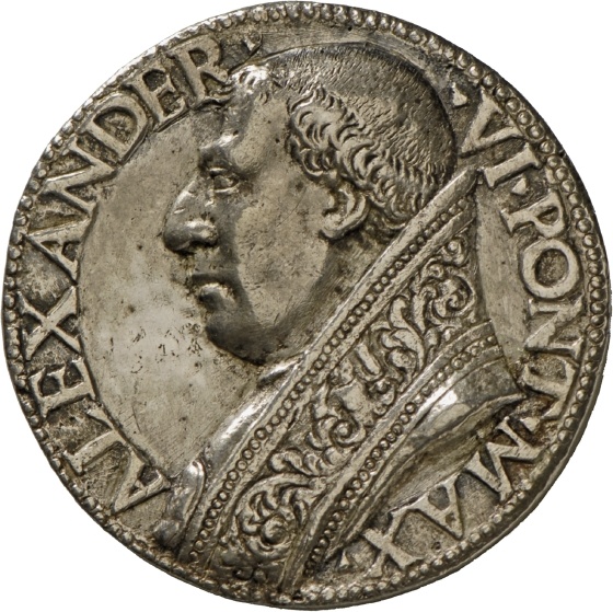 Medaille auf die Krönung Alexanders VI. zum Papst, 1492 (Landesmuseum Württemberg, Stuttgart CC BY-SA)