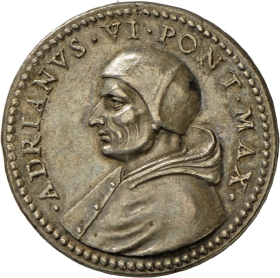 Medaille auf Papst Hadrian VI., 1522-23 (Landesmuseum Württemberg, Stuttgart CC BY-SA)