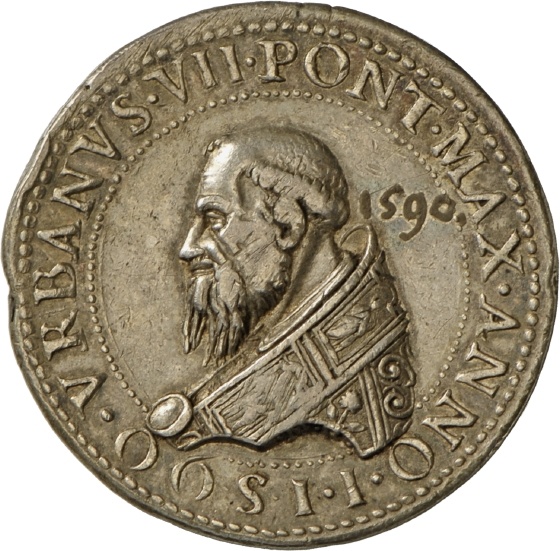 Medaille auf den Tod Papst Urbans VII., 1590 (Landesmuseum Württemberg, Stuttgart CC BY-SA)