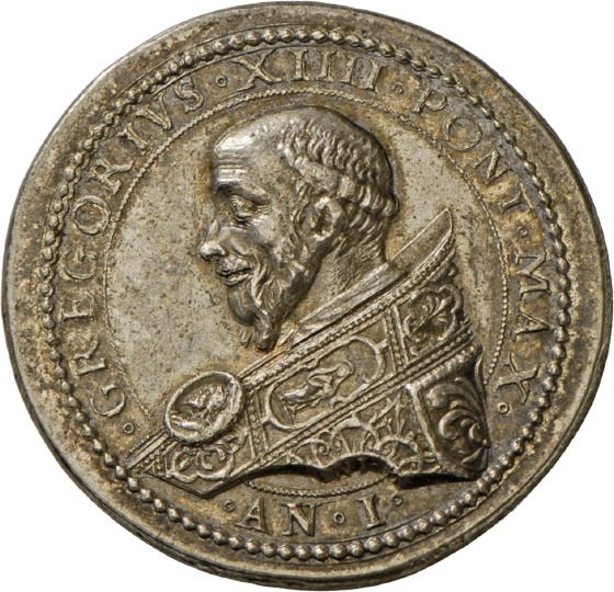 Medaille von Niccolo Bonis auf Papst Gregor XIV. mit Darstellung von Christus und seinen Jüngern im Sturm, 1590-91 (Landesmuseum Württemberg, Stuttgart CC BY-SA)