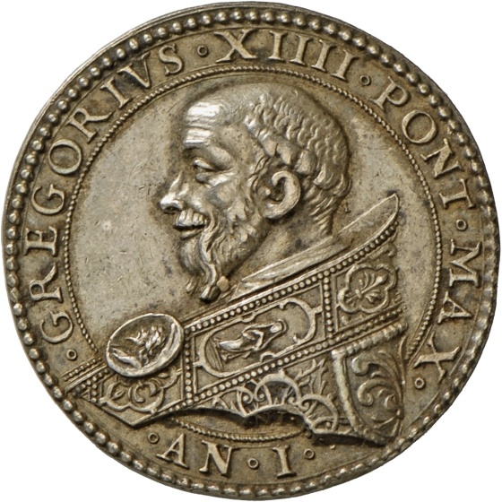 Medaille von Niccolo Bonis auf Papst Gregor XIV., 1591 (Landesmuseum Württemberg, Stuttgart CC BY-SA)