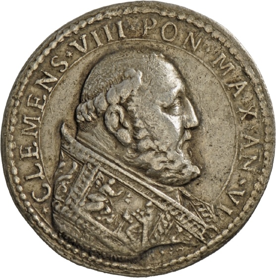 Medaille von Cambio auf Papst Clemens VIII., 1596-99 (Landesmuseum Württemberg, Stuttgart CC BY-SA)