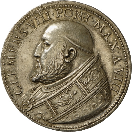 Medaille von Giorgio Rancetti auf Papst Clemens VIII. und das Heilige Jahr, 1600 (Landesmuseum Württemberg, Stuttgart CC BY-SA)
