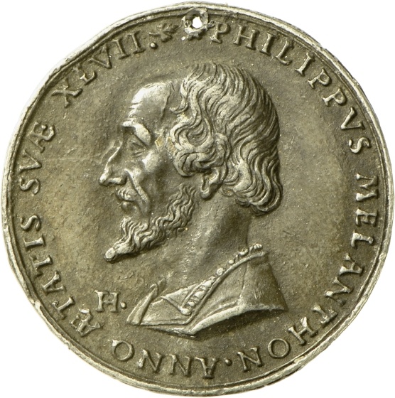 Medaille Friedrich Hagenauers auf Philipp Melanchthon (Landesmuseum Württemberg, Stuttgart CC BY-SA)