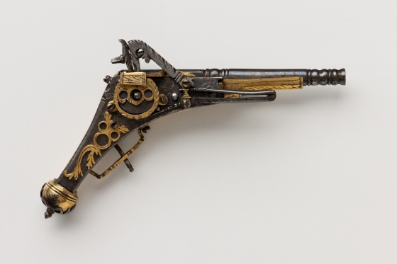 Miniaturpistole mit Radschloss, 17. Jahrhundert (Landesmuseum Württemberg, Stuttgart CC BY-SA)