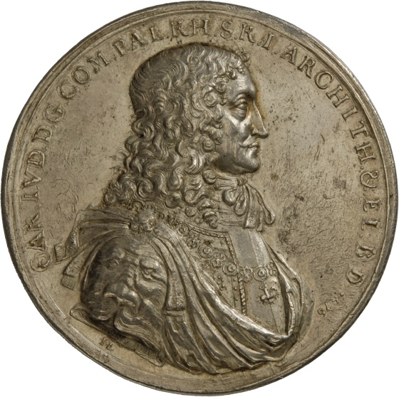 Medaille des Kurfürsten Karl Ludwig von der Pfalz auf das befestigte Mannheim und die Festung Friedrichsburg, 1676 (Landesmuseum Württemberg, Stuttgart CC BY-SA)