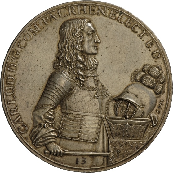 Medaille des pfälzischen Kurfürsten Karl Ludwig auf den Wiederaufbau Mannheims und der Festung Friedrichsburg, 1665 (Landesmuseum Württemberg, Stuttgart CC BY-SA)