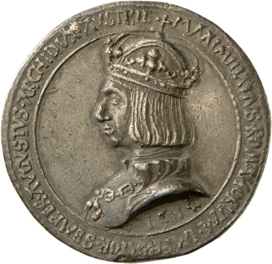 Schauguldiner von Ulrich Ursenthaler auf Kaiser Maximilian I., 1514 (Landesmuseum Württemberg, Stuttgart CC BY-SA)