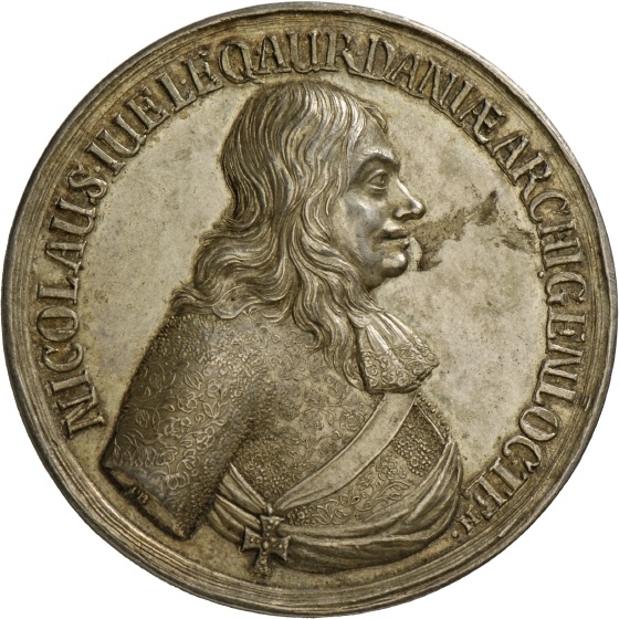 Medaille auf Admiral Niels Juels und seinen Sieg über die Schweden in der Køgebucht, 1677 (Landesmuseum Württemberg, Stuttgart CC BY-SA)