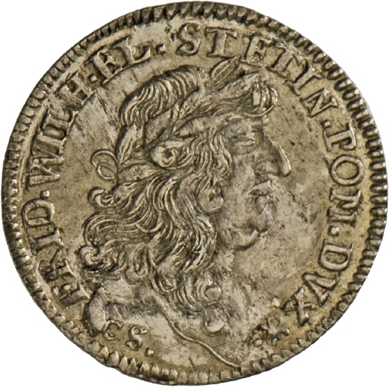 Medaille von Kurfürst Friedrich Wilhelm von Brandenburg auf die Eroberung der Stadt Stettin, 1677 (Landesmuseum Württemberg, Stuttgart CC BY-SA)