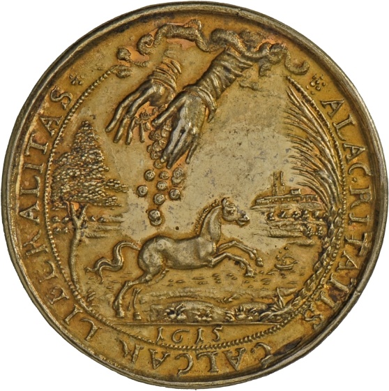 Satirische Medaille von Christian Maler auf die Finanzprobleme Herzog Friedrich Ulrichs von Braunschweig-Wolfenbüttel, 1615 (Landesmuseum Württemberg, Stuttgart CC BY-SA)