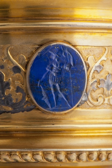 Intaglio auf Ziergefäß  mit stehendem Krieger (Mars?), 16./17. Jh. (Landesmuseum Württemberg, Stuttgart CC BY-SA)
