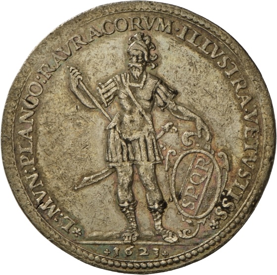 Medaille der Stadt Basel auf Lucius Munatius Plancus, 1623 (Landesmuseum Württemberg, Stuttgart CC BY-SA)