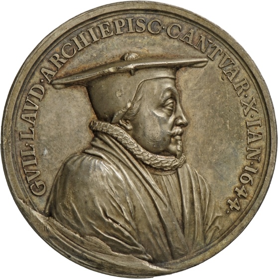 Medaille von John Roettiers auf die Hinrichtung Erzbischof William Lauds von Canterbury, 1645 (Landesmuseum Württemberg, Stuttgart CC BY-SA)