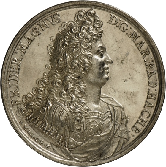 Medaille von Anton Meybusch auf die regierungslose Markgrafschaft Baden, 1689 (Landesmuseum Württemberg, Stuttgart CC BY-SA)