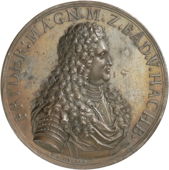 Medaille von Philipp Heinrich Müller auf die regierungslose Markgrafschaft Baden, 1688/89 (Landesmuseum Württemberg, Stuttgart CC BY-SA)