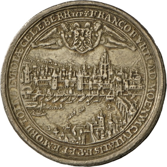 Medaille von Lorenz Schilling auf die Reichsstadt Frankfurt, 1626 (Landesmuseum Württemberg, Stuttgart CC BY-SA)
