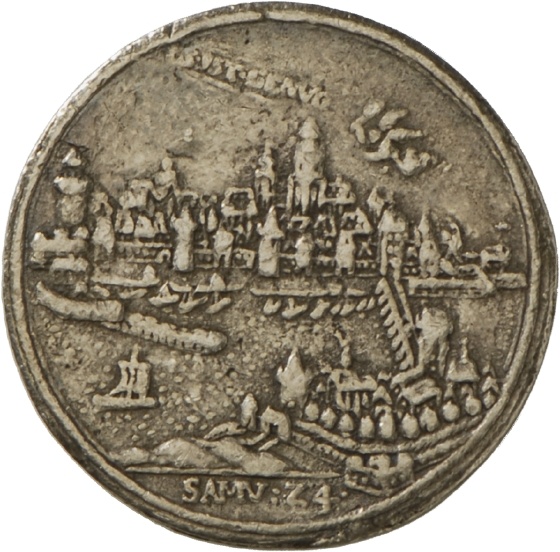 Medaille der Reichsstadt Frankfurt auf das Ende der Pest, 1635 (Landesmuseum Württemberg, Stuttgart CC BY-SA)
